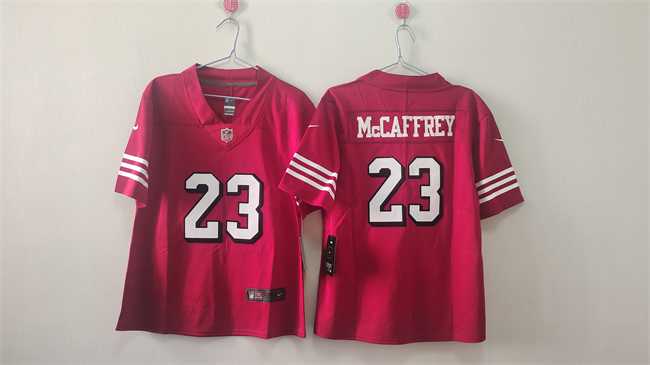 Women%27s San Francisco 49ers #23 Christian McCaffrey Red Alternate Stitched Jersey->women nfl jersey->Women Jersey